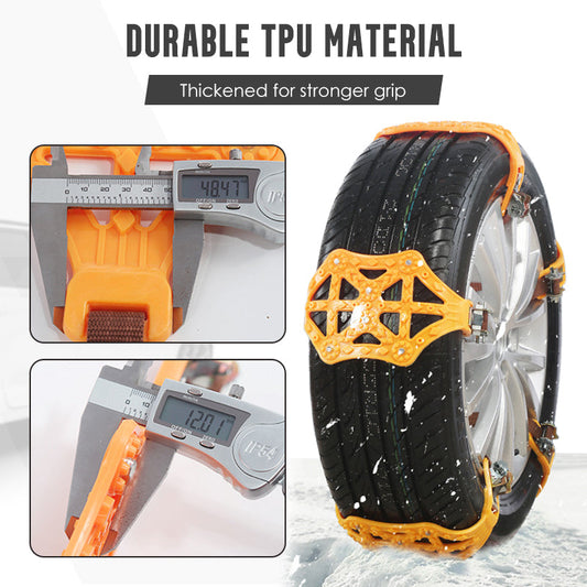 Heavy-Duty Car Tire Anti-Skid Chains for Snow & Ice