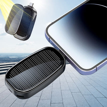 ☀⚡ 1200mAh Mini solcellsdriven nödströmsenhet