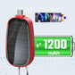 ☀⚡ 1200mAh Mini solcellsdriven nödströmsenhet
