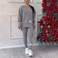 👚69% RABATT NU! 🧘‍♀️ Avslappnat Set med Sweatshirt och Leggings – Bekvämt, Trendigt & Perfekt för Träning eller Avkoppling 🏃‍♀️📦