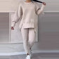 👚69% RABATT NU! 🧘‍♀️ Avslappnat Set med Sweatshirt och Leggings – Bekvämt, Trendigt & Perfekt för Träning eller Avkoppling 🏃‍♀️📦