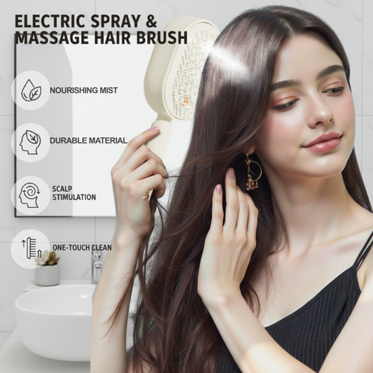 ✨💆‍♀️ Elektrisk Spraymassagekam – Masserar Hårbotten, Redar Ut & Ger Näring Samtidigt