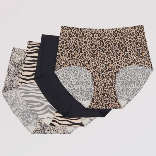 🔥40 % rabatt så länge lagret räcker!🎉2-delars set💕Sömlösa damunderkläder med hög midja och djurmönster