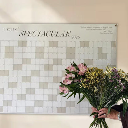 📅 Exklusiv Rea -50%! ✨ 2026 Väggkalender – Perfekt för Hem & Kontor 🌟 | Torrskrivbar, Minimalistisk & Årlig Översikt!