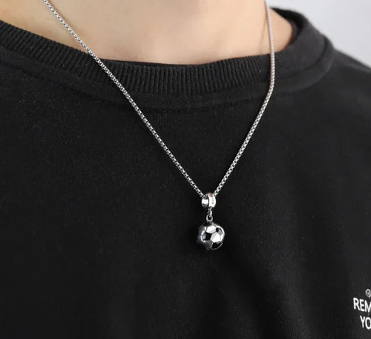 Personalized Name Football Necklace