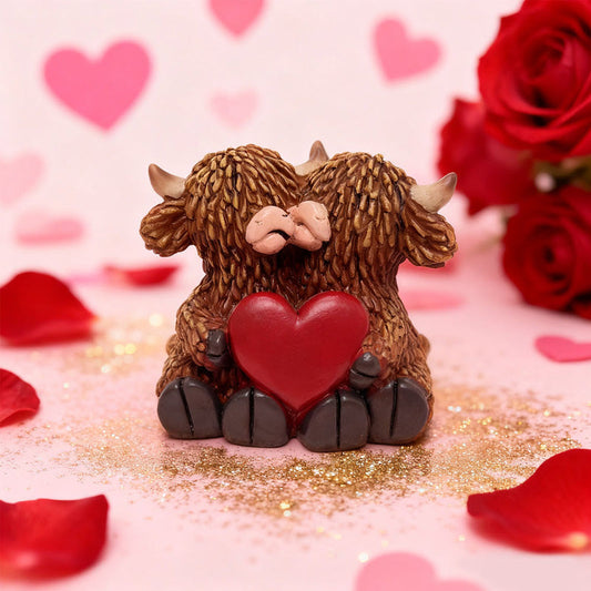 Highland Cow-par i harts