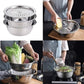 🥣 50% RABATT NU! Multifunktionell behållare i rostfritt stål från Tyskland – 3‑delat set – perfekt för siktning, rivning & förvaring – livsmedelsklassat 201 rostfritt stål 🍽️✨