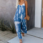 ☀️Dammode Spaghetti Strap Tryckt Jumpsuit