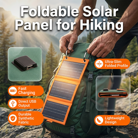 Bärbar solpanel med USB-laddning