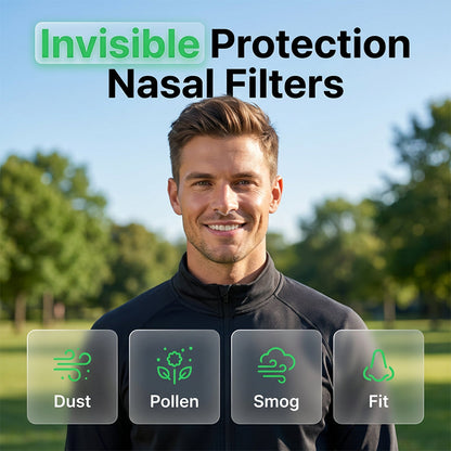 Osynliga näsfilter för allergi- och dammskydd