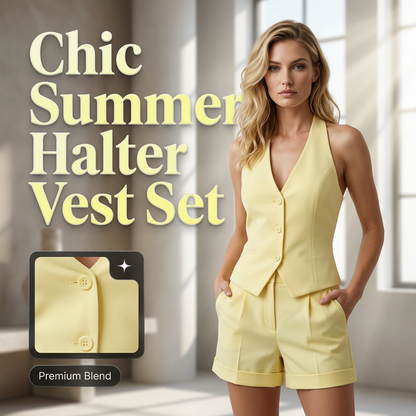 🎁Last Day Promotion 49% OFF🔥Halter Vest & Shorts 2-Piece Set