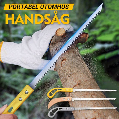 ✂️🌿 Effektiv Handsåg med Böjt 3-Sidigt Blad – Ergonomiskt Grepp för Trädgård & Friluftsliv