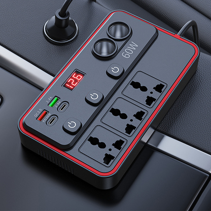 🔥Ny produktlansering🚗 Multifunktionell billaddare med nätuttag och USB-port 🔌