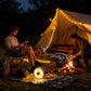 Solcellsdriven campinglampa med 20 m ljusslinga