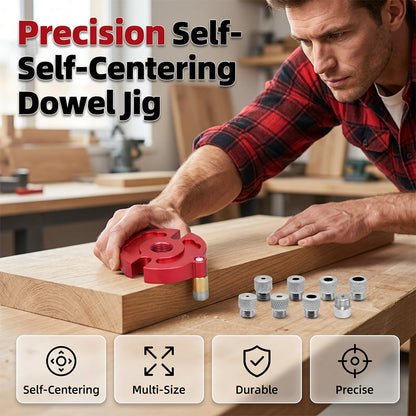 🛠️✨ 50% RABATT! Vertikal Självcentrerande Pluggjiggsats – Perfekt Precision För Träbearbetning 🔩