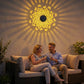 🌞💡Solcellsdriven mandala vägglampa utomhus trädgård staket projektorlampa uteplats stämningsdekoration✨
