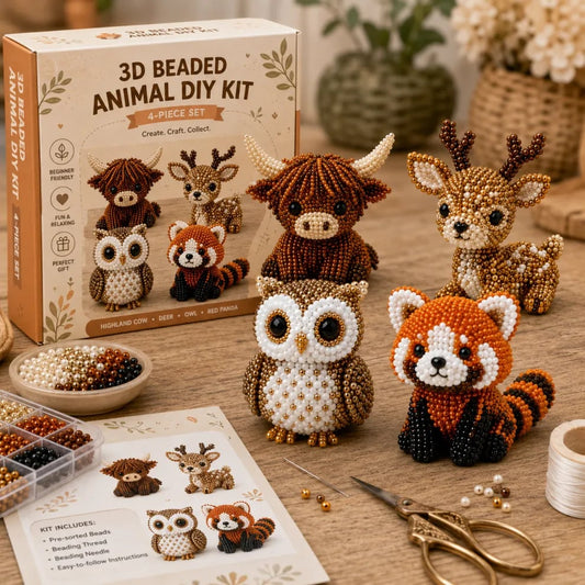 🧵🐭 Vintage Lapptäcksmus DIY-kit – Skapa Din Egen Charmiga 3D-Mus Med Allt Inkluderat 🎁