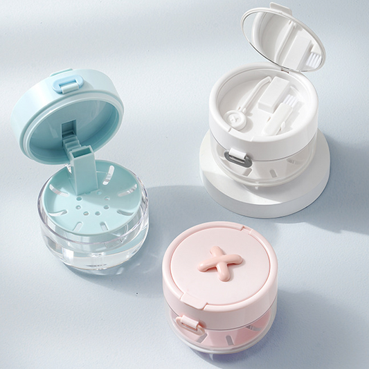 🧼🦷 Litet förvaringsetui för tandställning – med ventilation & lock – perfekt för resan 🎒