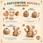 🧵🐭 Vintage Lapptäcksmus DIY-kit – Skapa Din Egen Charmiga 3D-Mus Med Allt Inkluderat 🎁