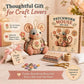 🧵🐭 Vintage Lapptäcksmus DIY-kit – Skapa Din Egen Charmiga 3D-Mus Med Allt Inkluderat 🎁