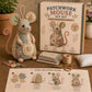 🧵🐭 Vintage Lapptäcksmus DIY-kit – Skapa Din Egen Charmiga 3D-Mus Med Allt Inkluderat 🎁