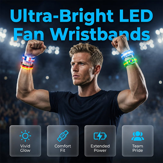 🎉✨ Vibrerande LED-Jubelarmband – Lys Upp Varje Match, Konsert & Fest 🌟