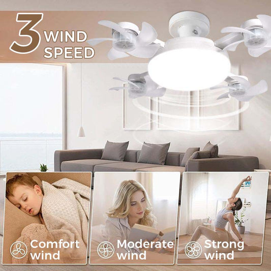 🌀50% RABATT NU! 💡 E27 Takfläkt med LED – Ingen Installation, Bara Skruva i & Njut