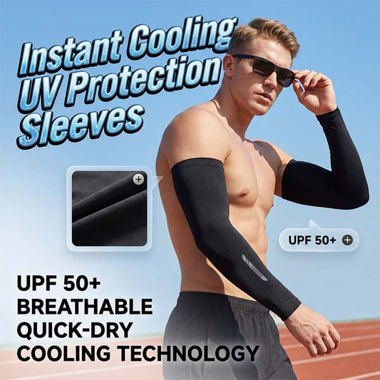💖Köp 1, få 1 gratis☀️ UV-Solskyddande Kylande Armhylsor
