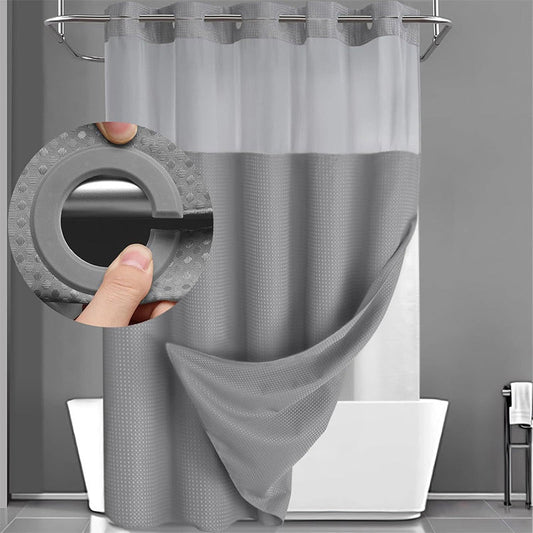 ✨ 50 % RABATT NU! 🚿 Elegant Duschdraperi med Våffelstruktur – Stilren Badrumsinredning med Praktiskt Skydd 🛁