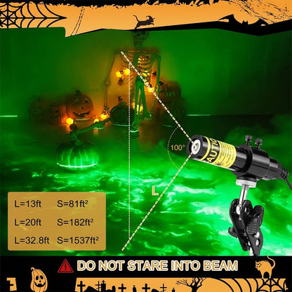👻💚 50 % RABATT! Green Laser Swamp Light – 360° Justerbar Halloweenbelysning för Hus & Trädgård 🎃
