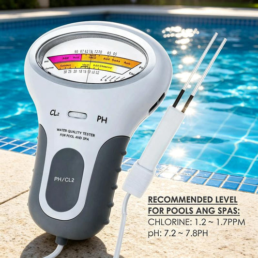 🔬 50% RABATT NU! 💧 pH- och Klormätare för Simbassänger – Noggrann Mätning av pH & Klor – Enkelt, Snabbt & Pålitligt 🏊