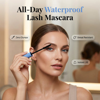 👁️✨ 50 % RABATT NU! Smudge-Proof Mascara – Vattenresistent, Volymgivande & Kladdfri 🖤💕 För Fylligare Fransar