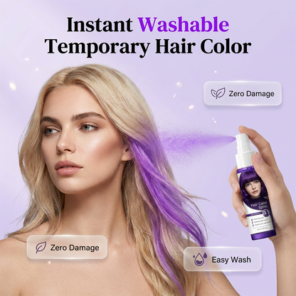 👩 50% RABATT NU! Tillfällig hårfärgsspray – tvättbar, snabb & lila – förvandla din look på 15 sekunder 💜✨