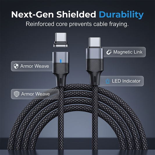 🧲 Magnetisk Snabbladdande USB-kabel – Enkelt Klick, Stabil Laddning
