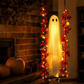 🏆🇸🇪 Populär bland svenska kunder👻 Halloween-spöke på Gunga med LED-belysning – Lys Upp Höstens Dekorationer