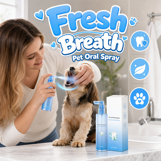 🏆🇸🇪 Populär bland svenska kunder🐶 Munvårdsspray för Hundar & Katter – Fräsch Andedräkt & Daglig Munvård