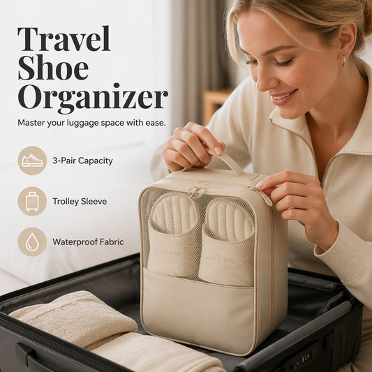 🧳 50 % RABATT NU! 👟 Portabel Skopåse för Resor – Håll Skorna Separata och Bagaget Organiserat ✨