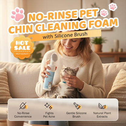 🐾 50 % RABATT NU! 🧼 Skumrengöring utan Sköljning med Silikonborste – Skonsam Hakvård för Hundar & Katter ✨