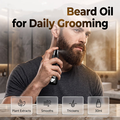 🔥 50 % RABATT NU! 🧔 Portabelt Skäggvårdsspray – Återfuktar, Mjukgör & Ger Ett Välvårdat Skägg ✨