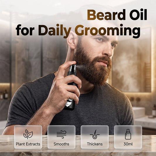 🔥 50 % RABATT NU! 🧔 Portabelt Skäggvårdsspray – Återfuktar, Mjukgör & Ger Ett Välvårdat Skägg ✨