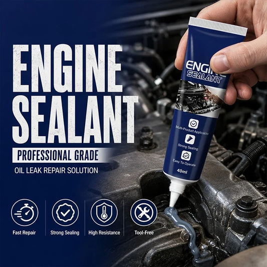 🔥 50 % RABATT NU! 🛠️ Högtemperaturbeständigt Tätningsmedel – För Reparation av Oljeläckage & Läckande Tätningar 🚗💧