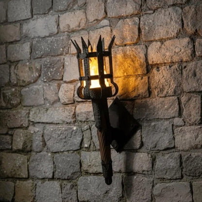 🔥 50 % RABATT NU! 🏰 Medeltida Väggfackla med Flammeffekt – Vintage Vägglampa som Skapar Magisk Atmosfär ✨