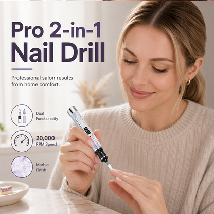 ⏳✨ 50 % RABATT NU! 💅 2-i-1 Elektrisk Nagelfil – Forma, Slipa & Polera Naglar Enkelt Hemma
