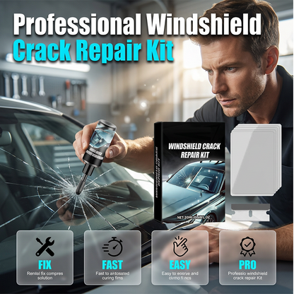 🔧 50 % RABATT NU! 🚗 Vindrutesprickor? Reparera Själv på Några Minuter – UV-Harts Reparationskit för Små Sprickor ✨