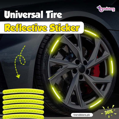 🔥🎁 NYHET – 50 % RABATT! 🚗🚲 Universella Reflekterande Däckklistermärken – Ökad Synlighet för Bilar, Cyklar & Fordon 🌙✨