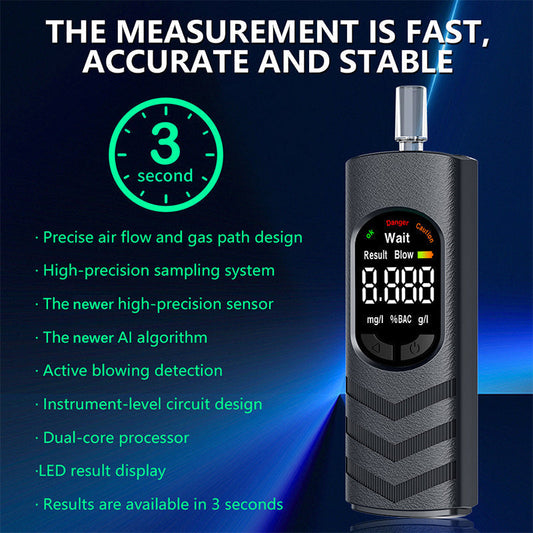 📢 50 % RABATT NU! ⏰🚔 Uppladdningsbar Alkoholmätare med LCD-Display & Röstmeddelande – Praktisk För Hemma & På Resan