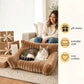 🐾✨ 50% RABATT! 🐱🐶 Mysigt soffdjurssäng – ultra bekväm, upphöjda kanter och supermjuk räfflad plysch.