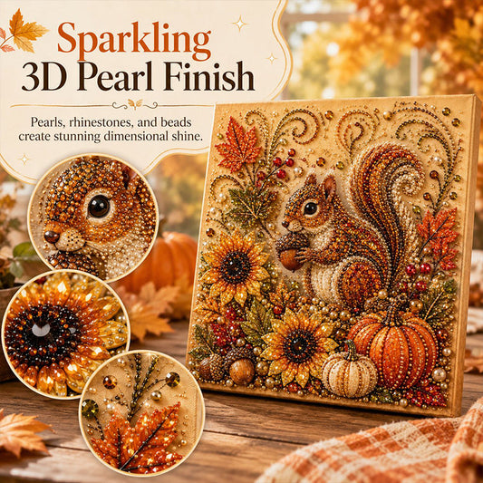 🍂🐾 Höstens 3D-Diamantmålning – DIY-Pyssel med Söta Djurmotiv ✨🧩