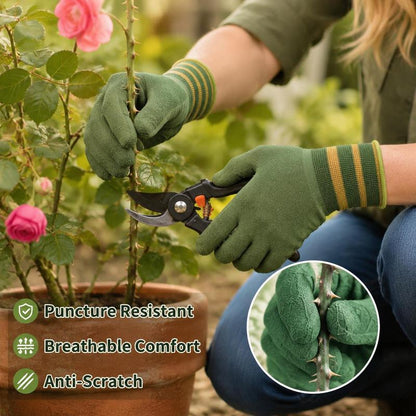 🧤 50% RABATT! 🌱 Skyddar dina händer under trädgårdsarbetet – Robusta trädgårdshandskar i gummi, halkfria, slitstarka, lämpliga för växtvård och beskärning