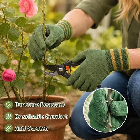 🧤 50% RABATT! 🌱 Skyddar dina händer under trädgårdsarbetet – Robusta trädgårdshandskar i gummi, halkfria, slitstarka, lämpliga för växtvård och beskärning